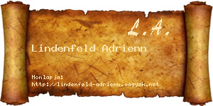 Lindenfeld Adrienn névjegykártya